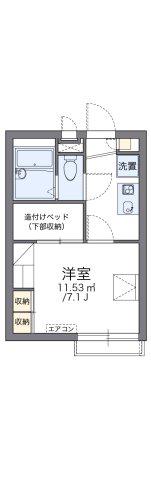 レオパレス具々田II(1K/1階)の間取り写真