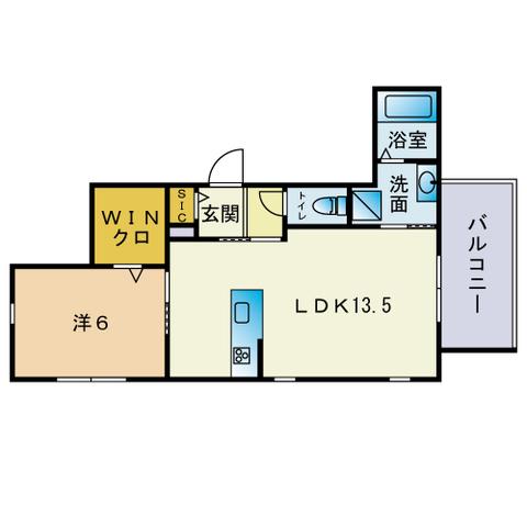 ヴィブレイン博多(1LDK/3階)の間取り写真