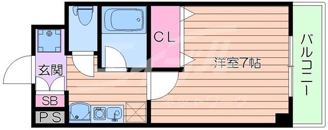 LAPUTA21(1K/3階)の間取り写真
