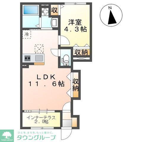 LUMIERE・ARV(1LDK/1階)の間取り写真
