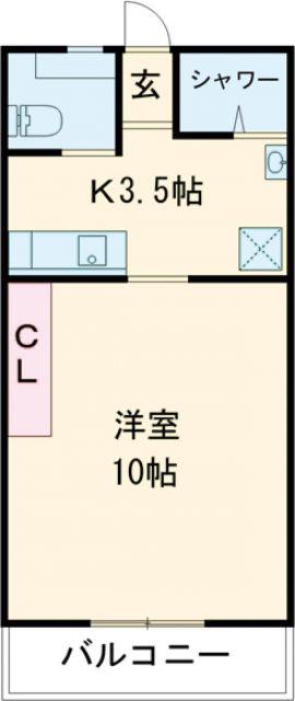 新 HAJIME(1K/2階)の間取り写真