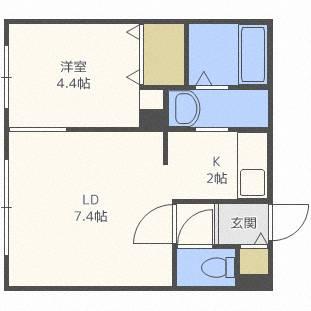 ラフィナート澄川(1LDK/3階)の間取り写真