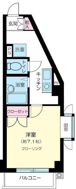 メインステージ永福町(1K/6階)の間取り写真