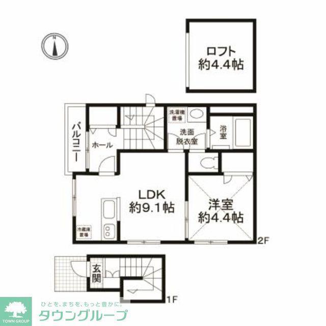 ファインライズ(1LDK/2階)の間取り写真