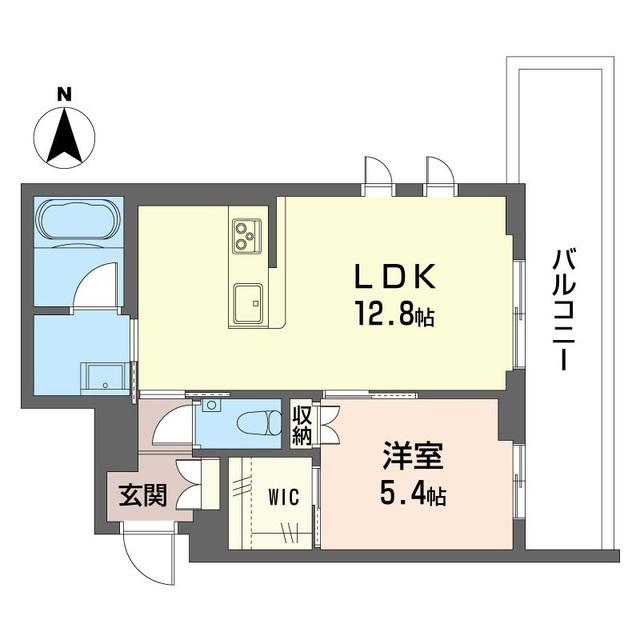 アンビエラ武蔵小杉(1LDK/3階)の間取り写真
