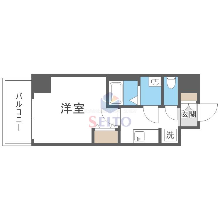 アルティザ江坂(1K/7階)の間取り写真