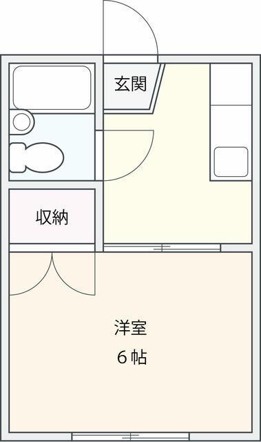 チェリーヒルズ(1K/2階)の間取り写真