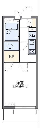 レオパレスハネダ(1K/3階)の間取り写真