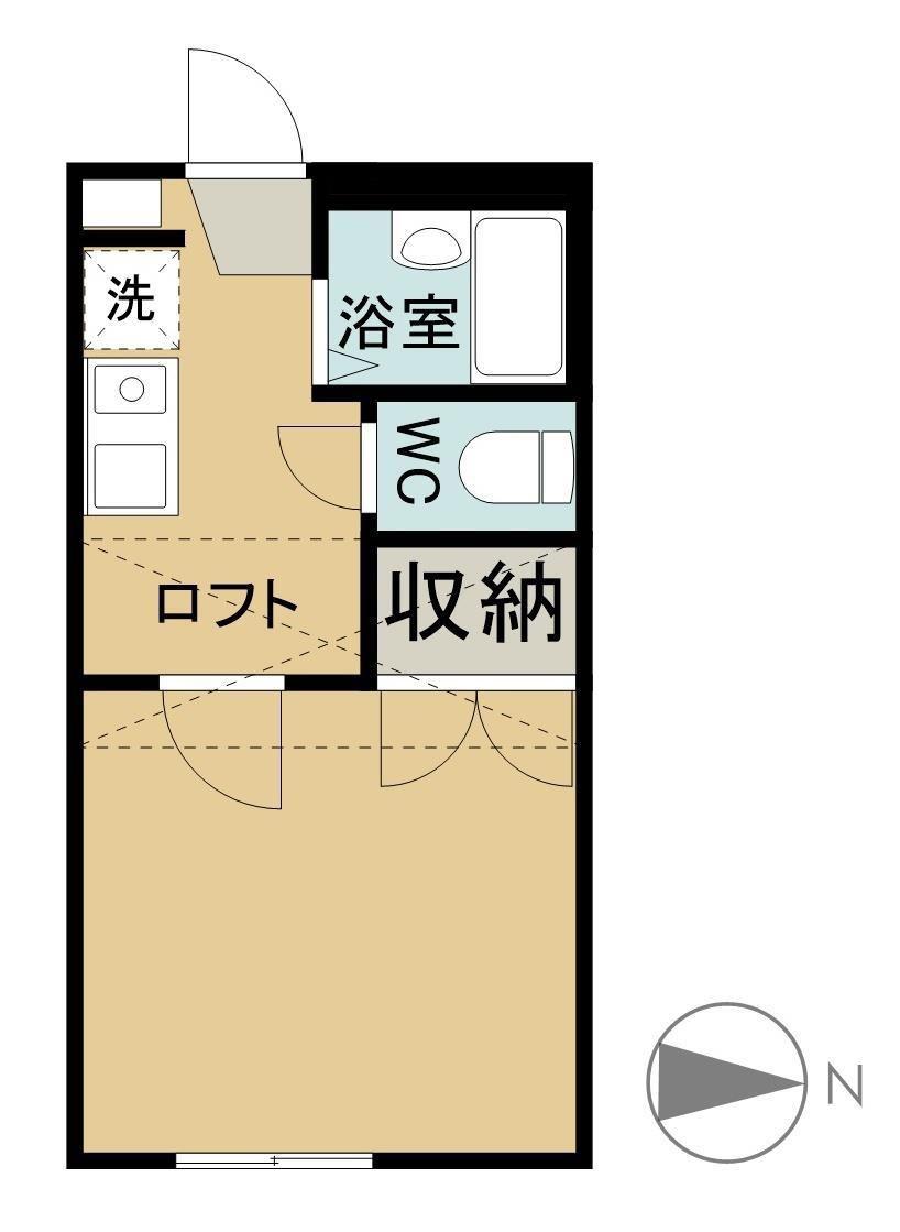 メゾン ルポC(1K/2階)の間取り写真