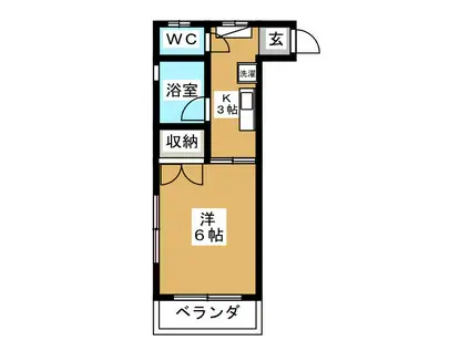 ハイツ久井(1K/2階)の間取り写真