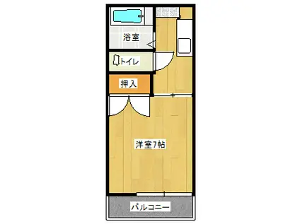 メゾン堤(1K/1階)の間取り写真