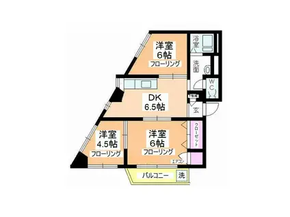 田町第一マンション(3DK/3階)の間取り写真