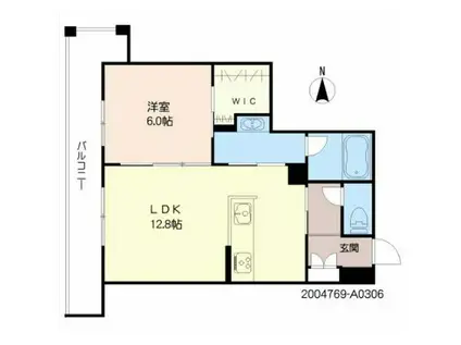 シャーメゾンARISTIO(1LDK/3階)の間取り写真