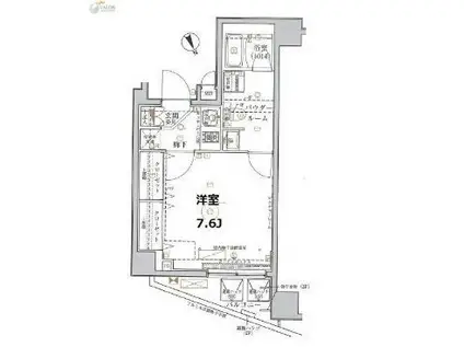 パティーナウィリア武蔵小杉(1K/2階)の間取り写真