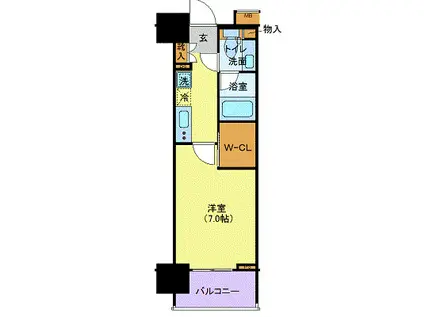 ル・リオン豊洲ウォーターフロント(1K/8階)の間取り写真