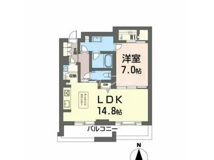 シャーメゾンプレミア上中野(1LDK/2階)の間取り写真