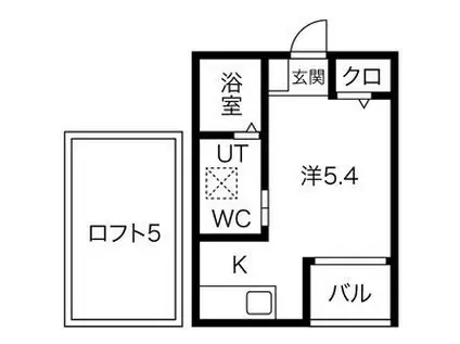 パレッタ八田(1K/1階)の間取り写真