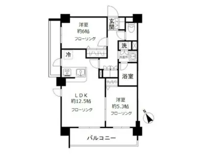 N-STAGE AKABANESHIMO(2LDK/5階)の間取り写真