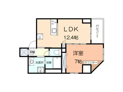 KOEI RESIDENCE(1LDK/2階)の間取り写真
