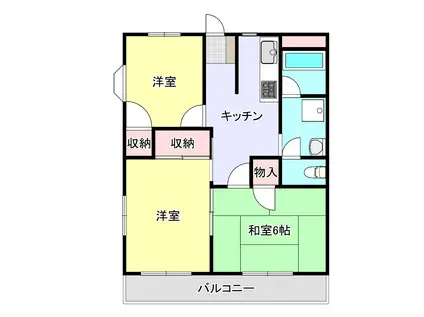 MAISON DE CAMELLIAメゾンドカメリア(3DK/2階)の間取り写真