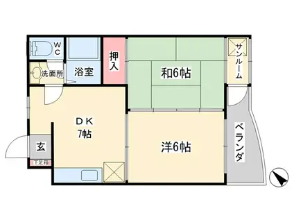 アネシス24(2DK/3階)の間取り写真