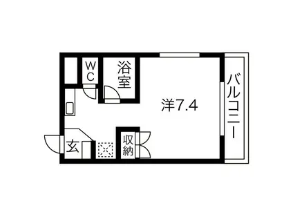 TOWNみやび(1K/4階)の間取り写真