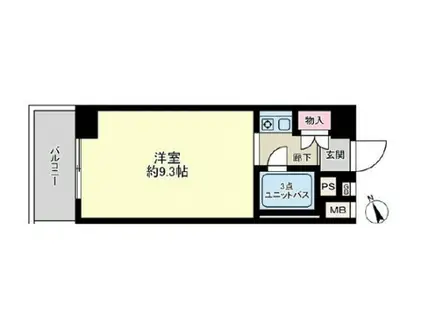 武蔵野ビューハイツ(ワンルーム/5階)の間取り写真