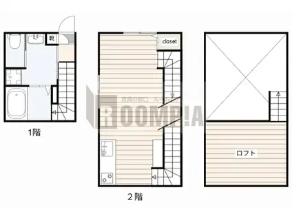 AX岐阜高尾町 (ワンルーム/1階)の間取り写真
