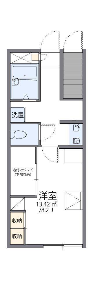 レオパレスエスポワール(1K/1階)の間取り写真