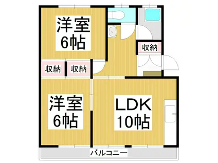 西澤マンション(2LDK/3階)の間取り写真