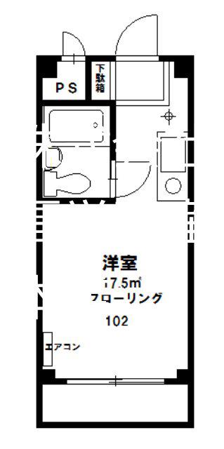 フェリーチェ21(ワンルーム/1階)の間取り写真