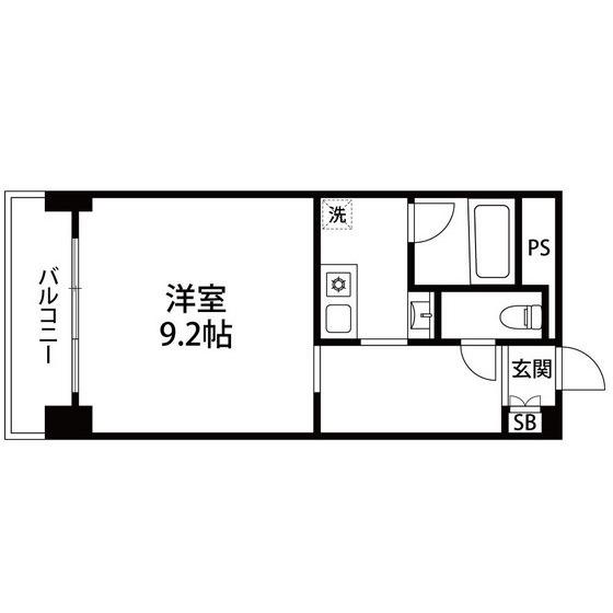 VIP仙台二日町ANNEX(1K/4階)の間取り写真