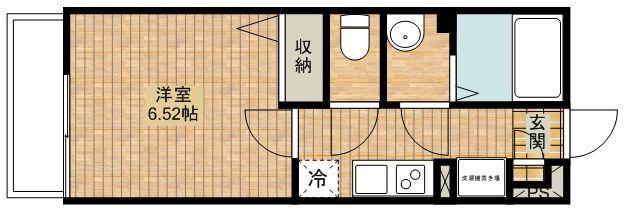 シトラス新城(1K/1階)の間取り写真