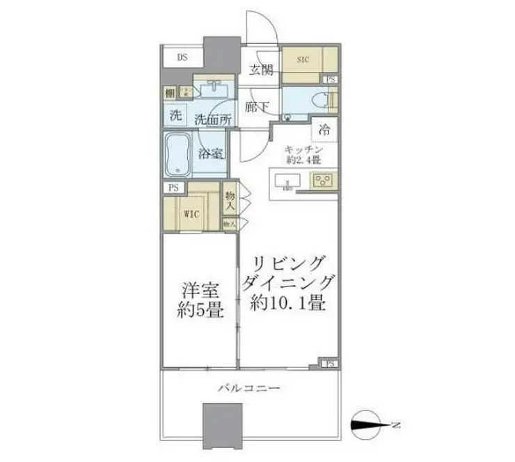 シティタワー銀座東 19階階 間取り