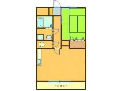 メゾンド府中(1LDK/3階)の間取り写真