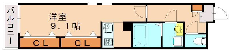 TAISHOKAN THE APARTMENT(1K/3階)の間取り写真
