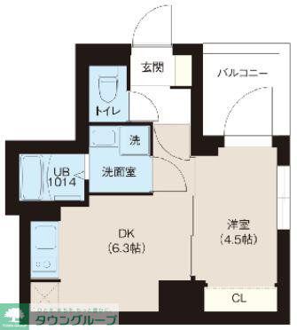 レオーネ錦糸町(1DK/5階)の間取り写真