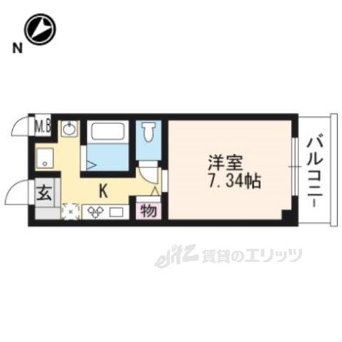 レジデンス壽(1K/3階)の間取り写真