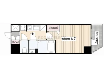 プレサンス大須観音ビザリア(1K/14階)の間取り写真