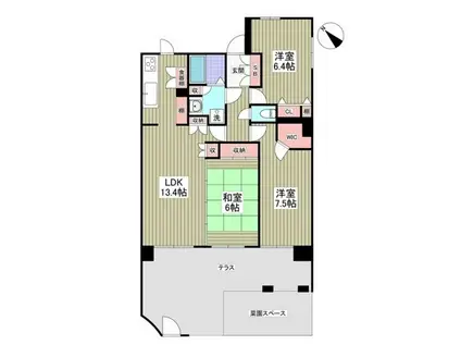 ファミリーフィールズ大宮壱番館(3LDK/1階)の間取り写真