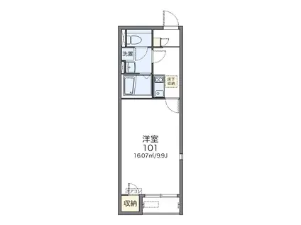 レオネクスト花みずき(1K/2階)の間取り写真