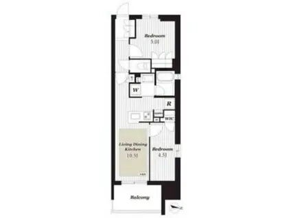 オープンレジデンシア大須FRONT(2LDK/15階)の間取り写真