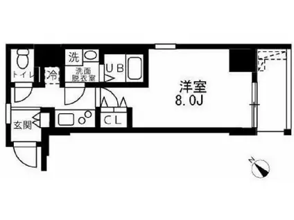 アリカ向島(1K/7階)の間取り写真