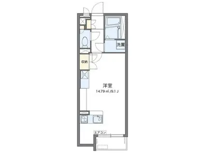 ミランダ城山(ワンルーム/1階)の間取り写真
