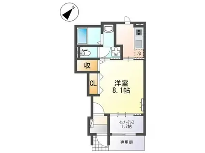 ATELIER TOMI (1K/1階)の間取り写真