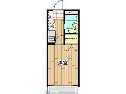 グランドホーム・八王子(1K/1階)の間取り写真