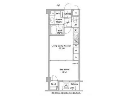 コンフォリア目黒長者丸(1LDK/1階)の間取り写真