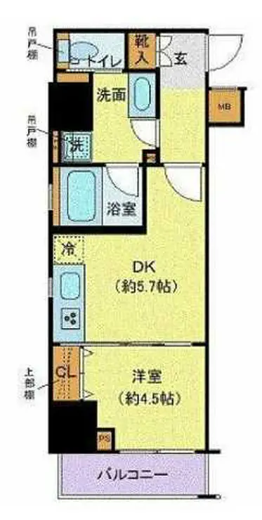 クレイシア秋葉原ラグゼスウィート 5階階 間取り