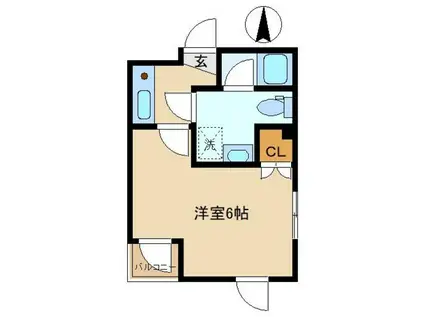 中野弥生町 APTI(1K/3階)の間取り写真