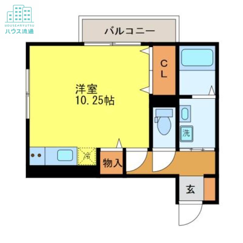 ビジュービスタ III棟(ワンルーム/2階)の間取り写真